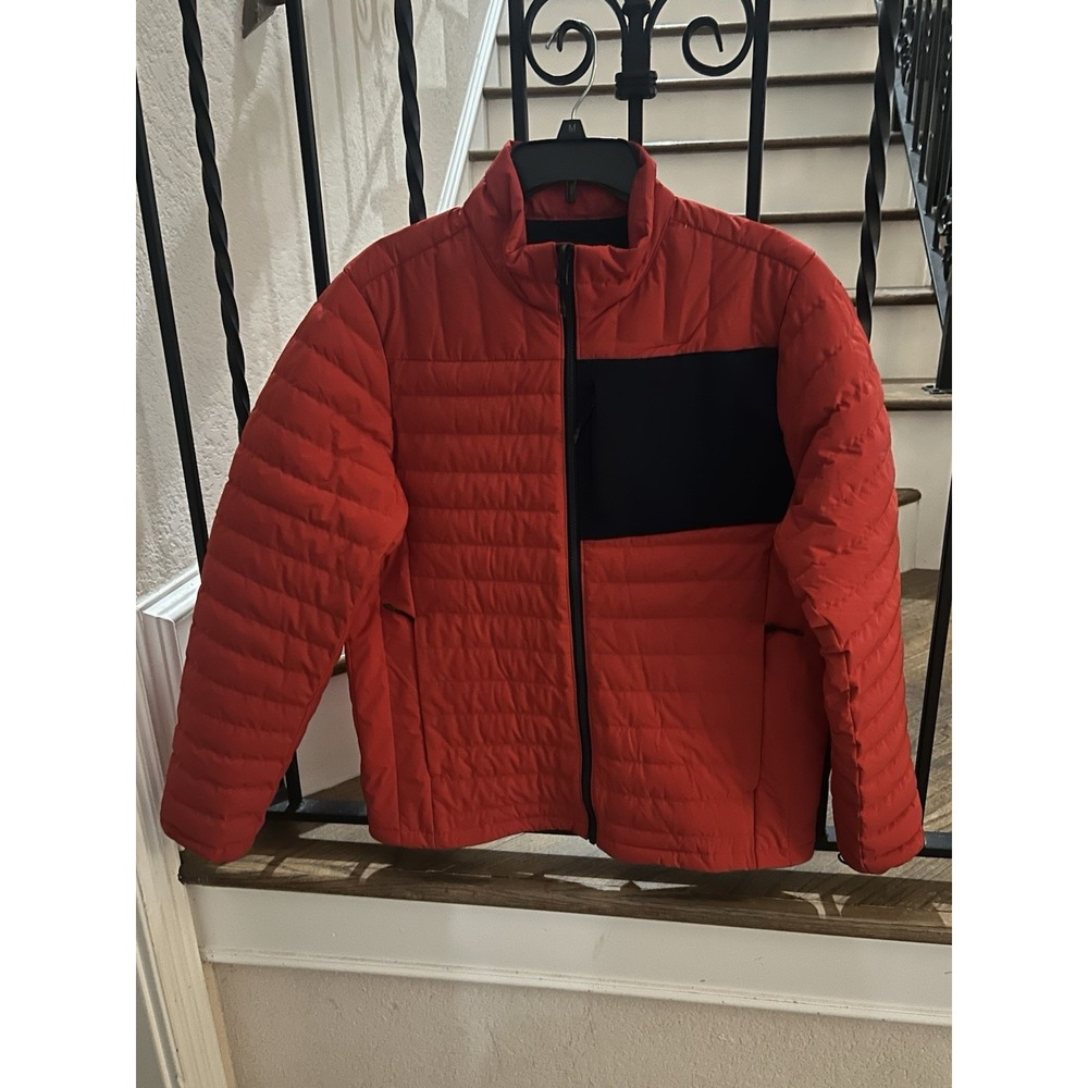 Men's Size Medium 38-40 Lands' End Jacket Red/black